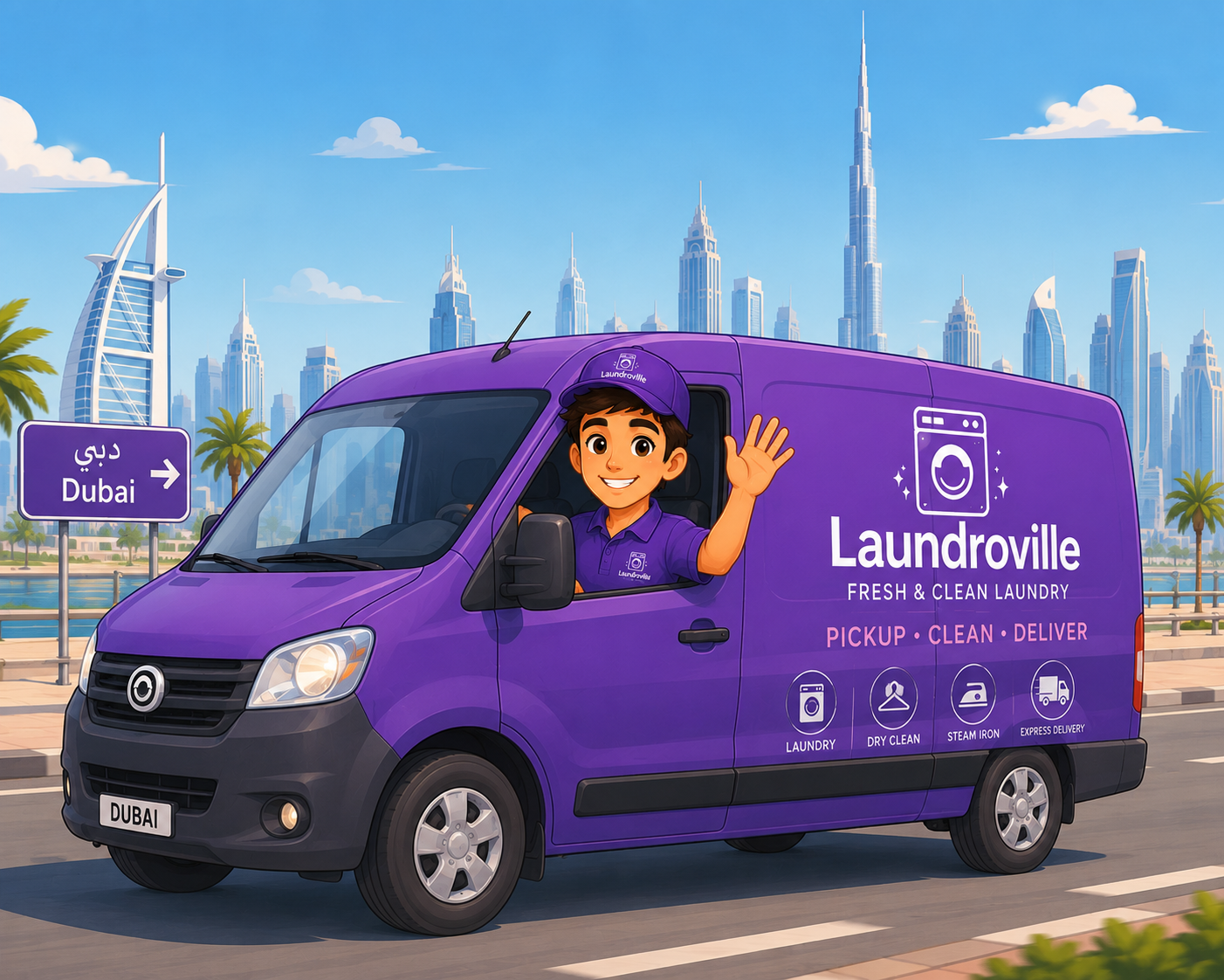 Laundroville Delivery Van Dubai