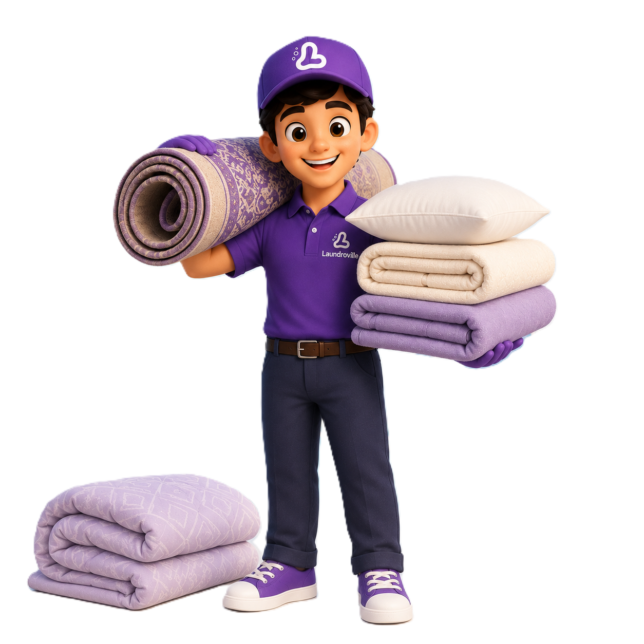 Laundroville home care specialist character in Dubai