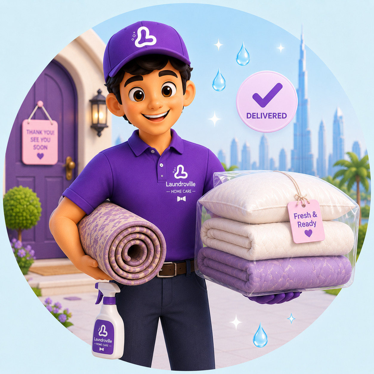 Home Fresh Again — Laundroville delivers clean home items back to your door