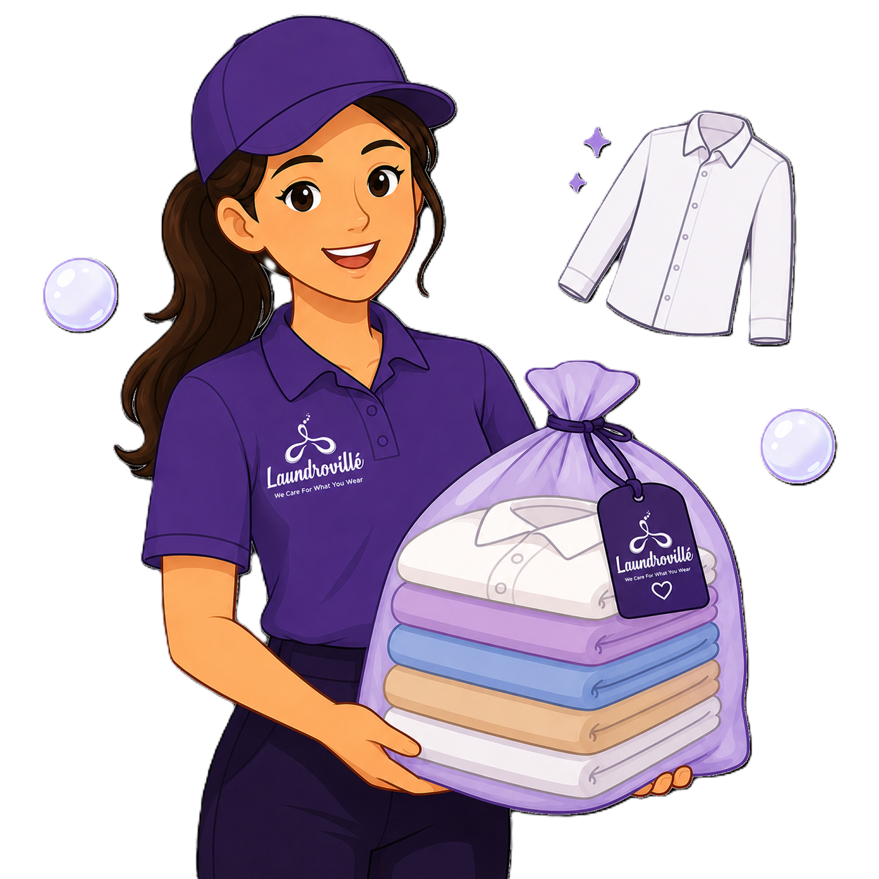 Laundroville Care Illustration